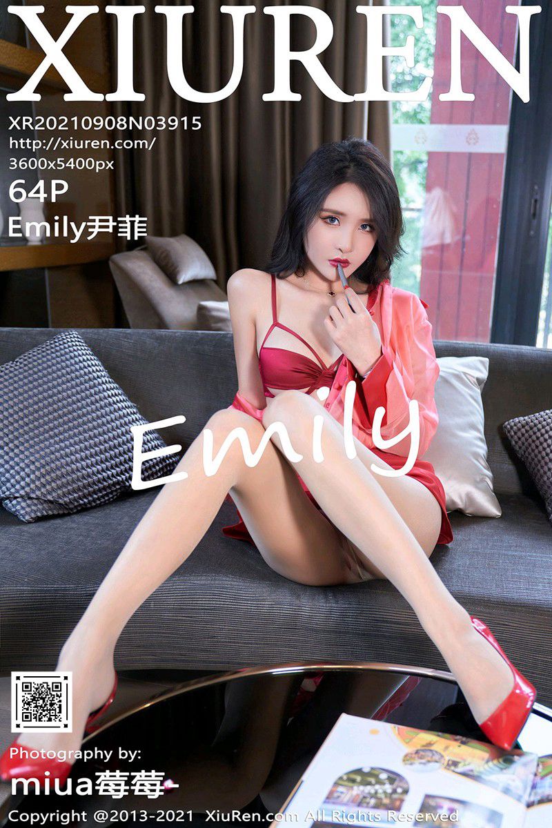 [XiuRen秀人网] 2021.09.08 No.3915 Emily尹菲 红色服饰与朦胧丝袜 - 封面图
