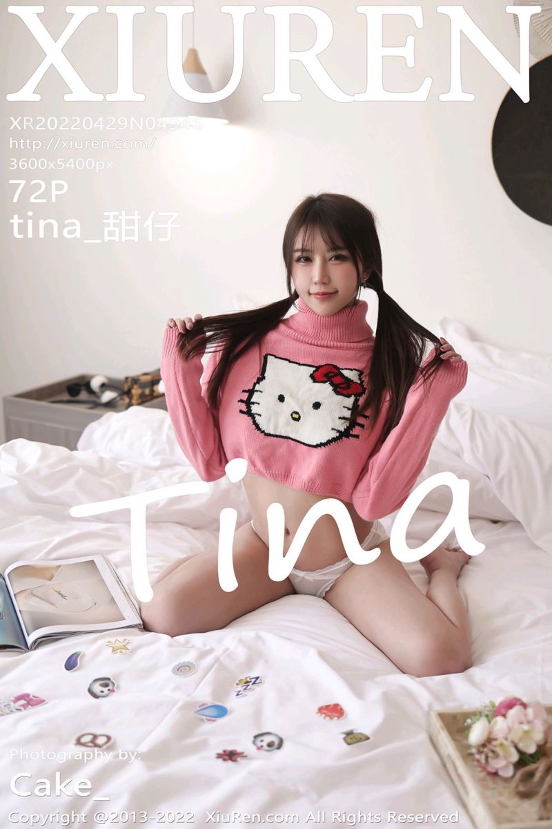[XiuRen秀人网] 2022.04.29 No.4946 tina_甜仔 大理旅拍-粉色hellokitty图案上衣 - 封面图