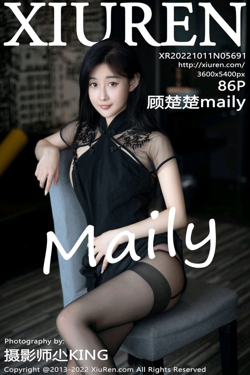 [XiuRen秀人网] 2022.10.11 No.5691 顾楚楚maily 黑色旗袍服饰
