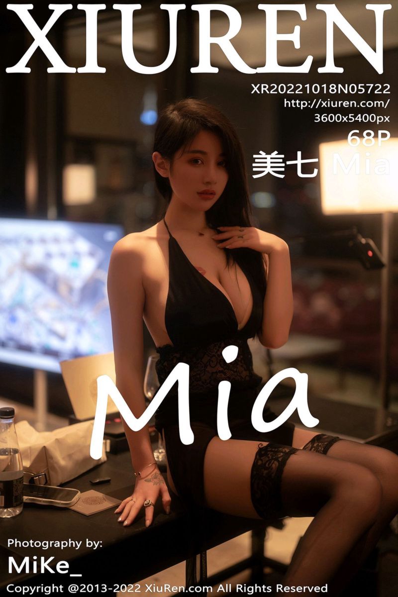 [XiuRen秀人网] 2022.10.18 No.5722 美七 Mia 西双版纳旅拍-黑色网纱连衣裙