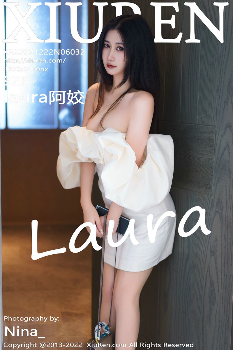 [XiuRen秀人网] 2022.12.22 No.6032 laura阿姣 三亚旅拍-白色露肩连衣短裙