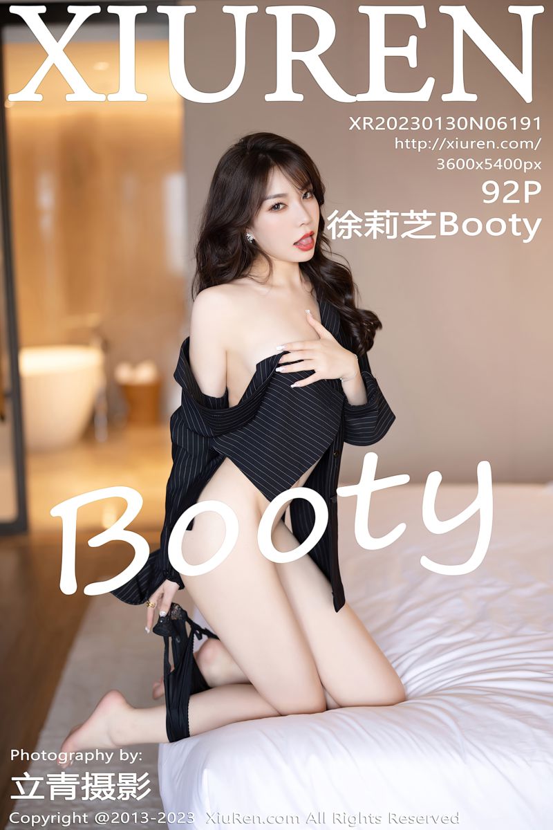 [XiuRen秀人网] 2023.01.30 No.6191 徐莉芝Booty 黑色条纹上衣系列 - 封面图