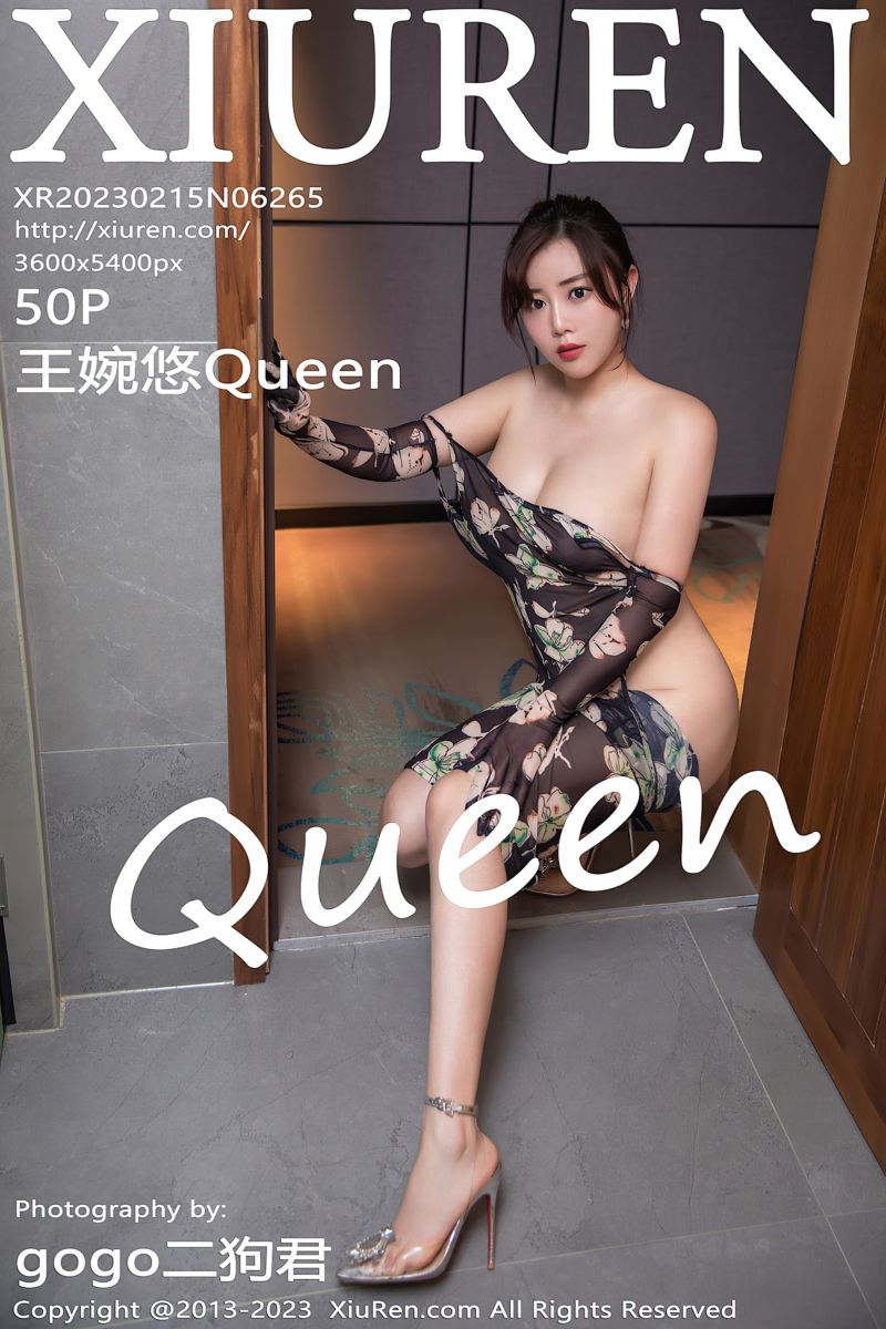 [XiuRen秀人网] 2023.02.15 No.6265 王婉悠Queen 深褐色带图案连衣长裙