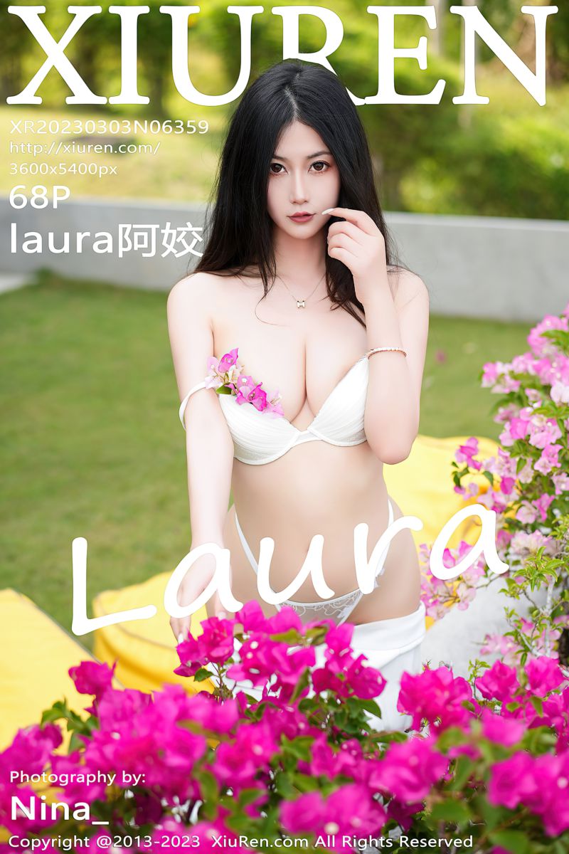 [XiuRen秀人网] 2023.03.03 No.6359 laura阿姣 蓝衣简约白长裤