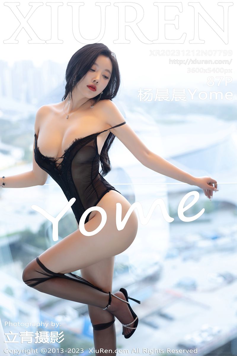 [XiuRen秀人网] 2023.12.12 No.7799 杨晨晨Yome 黑色薄纱情趣内衣