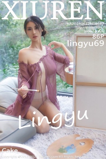 No.8687 lingyu69 画画主题拍摄 紫色轻透连衣裙 - 封面图