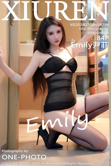 No.8796 Emily尹菲 浴室场景拍摄 黑色情趣内衣 - 封面图