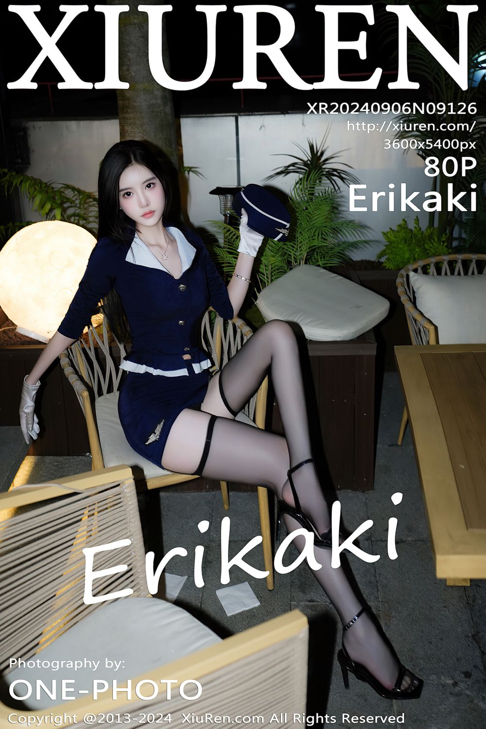 [XiuRen秀人网] 2024.09.06 No.9126 Erikaki 蓝色空姐制服