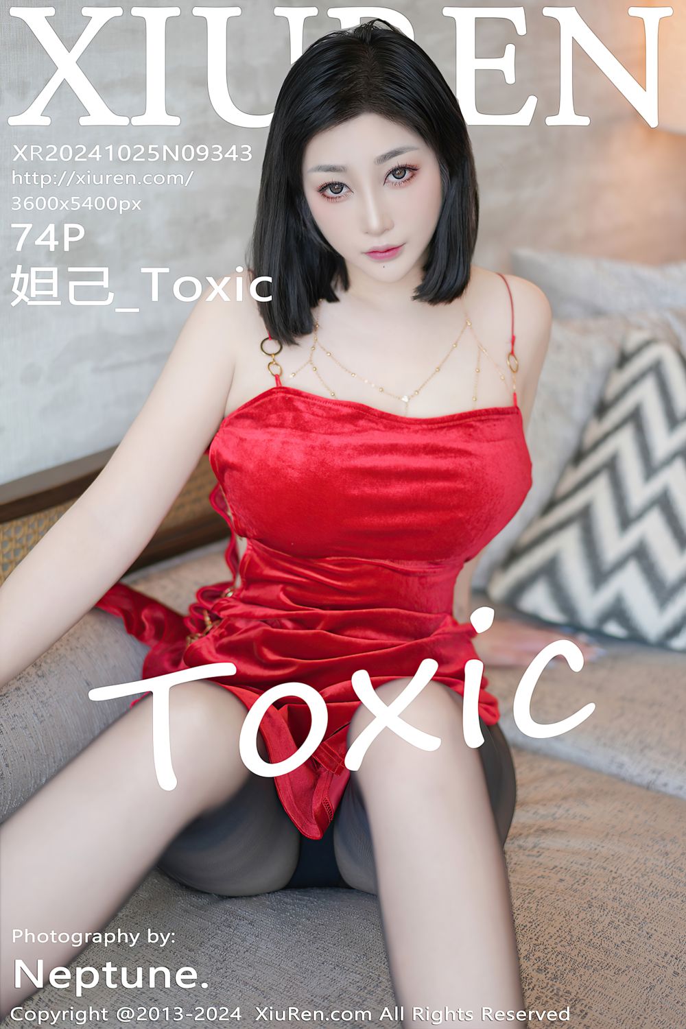 [XiuRen秀人网] 2024.10.25 No.9343 妲己_Toxic 红色吊带短裙