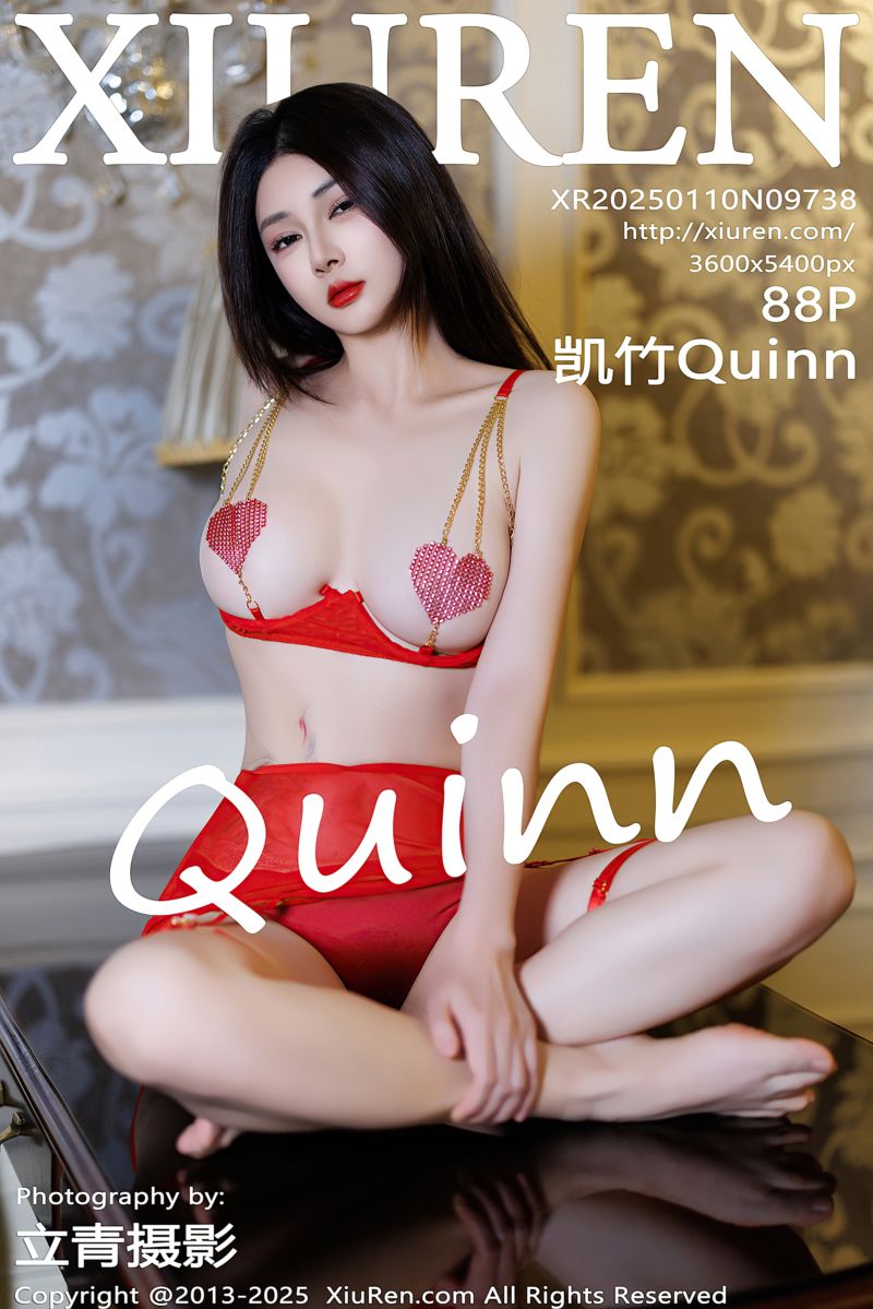 [XiuRen秀人网] 2025.01.10 No.9738 凯竹Quinn 红色露肩连夜短裙