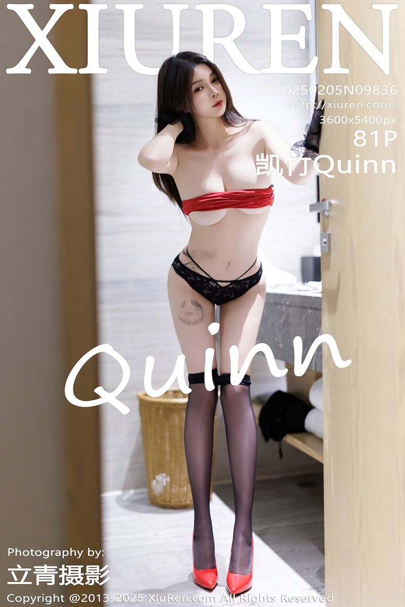 [XiuRen秀人网] 2025.02.05 No.9836 凯竹Quinn 黑色蕾丝露肩服饰