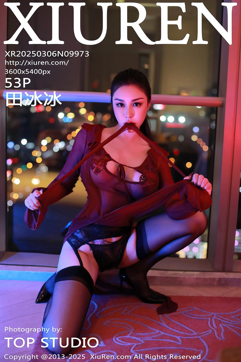 [XiuRen秀人网] 2025.03.06 No.9973 田冰冰 酒红色连衣裙