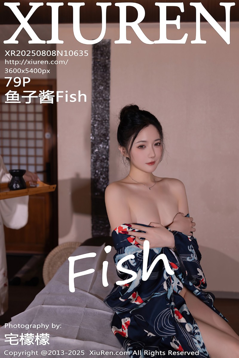 [XiuRen秀人网] 2025.08.08 No.10635 鱼子酱Fish 性感灰色衬衫 - 封面图