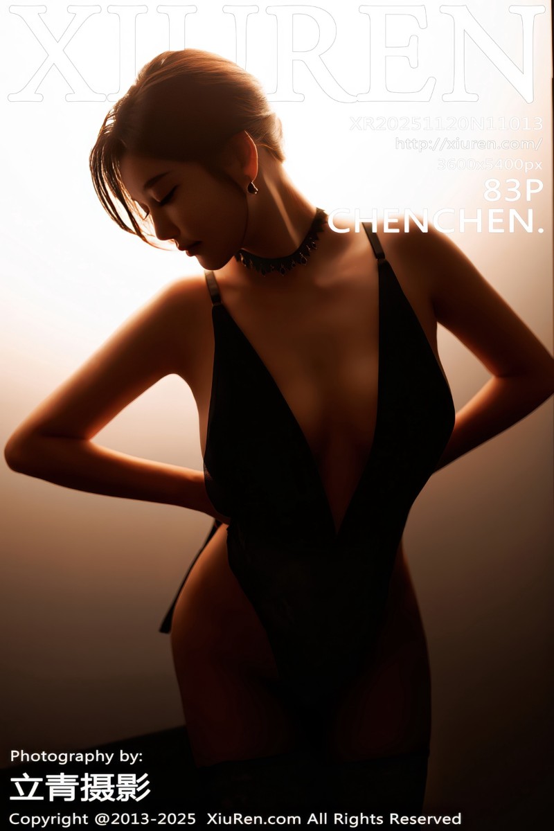 [XiuRen秀人网] 2025.11.20 No.11013 CHENCHEN. 西安旅拍 黑色情趣内衣
